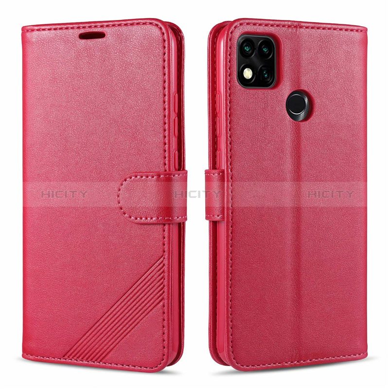 Coque Portefeuille Livre Cuir Etui Clapet L09 pour Xiaomi POCO C31 Rouge Plus