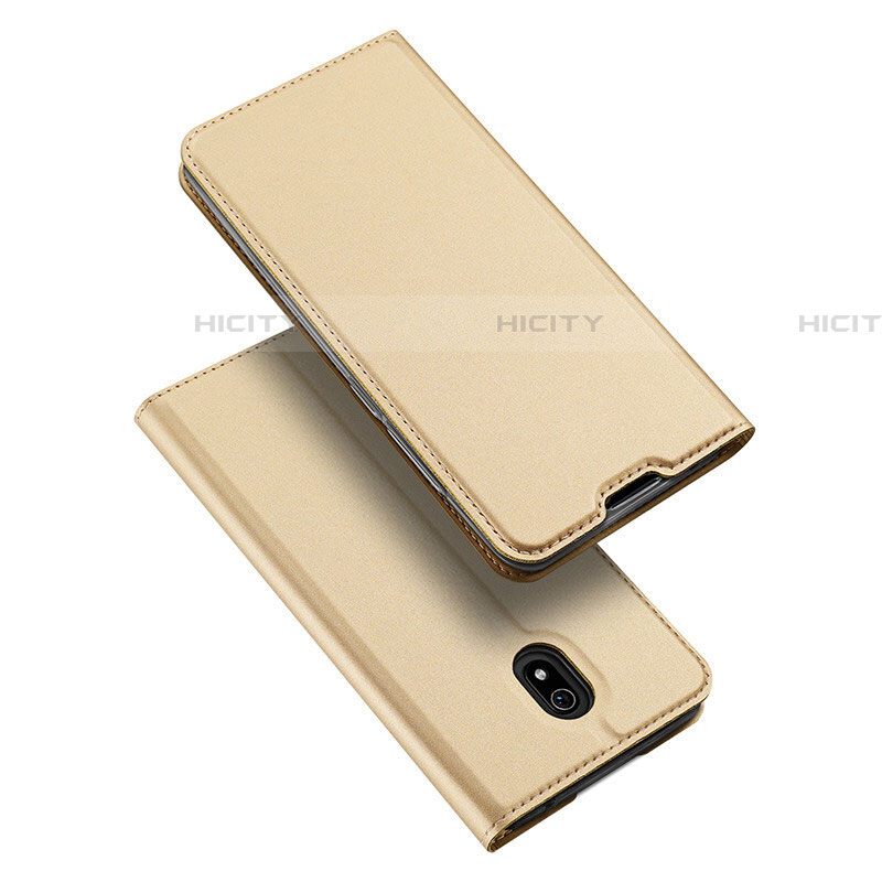 Coque Portefeuille Livre Cuir Etui Clapet L09 pour Xiaomi Redmi 8A Or Plus