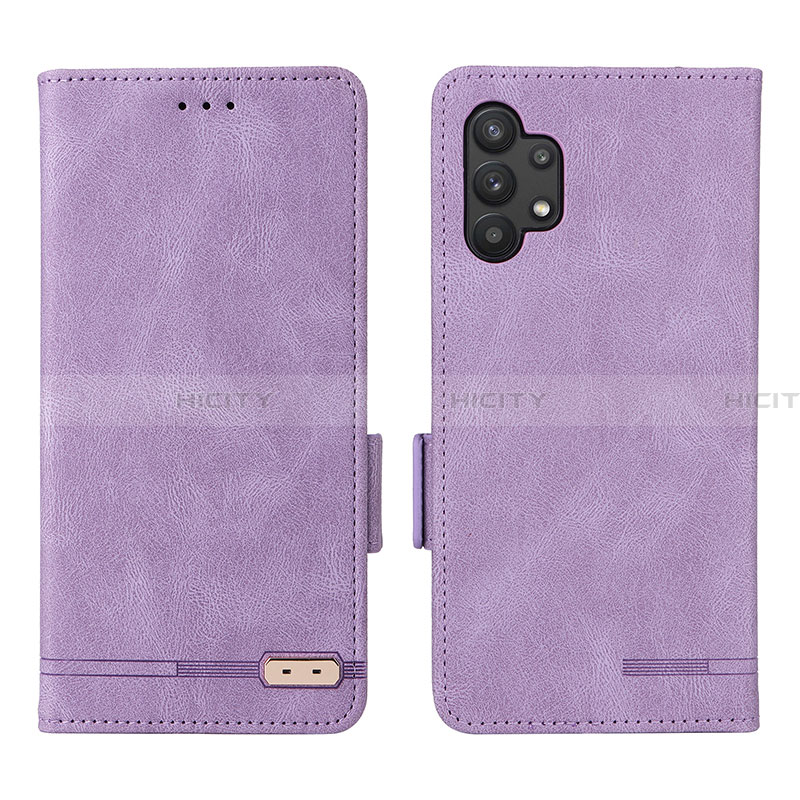 Coque Portefeuille Livre Cuir Etui Clapet L09Z pour Samsung Galaxy A32 5G Violet Plus