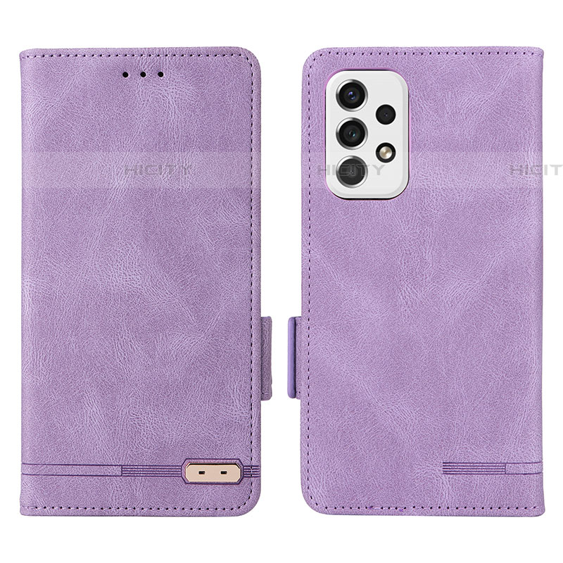 Coque Portefeuille Livre Cuir Etui Clapet L09Z pour Samsung Galaxy A53 5G Violet Plus