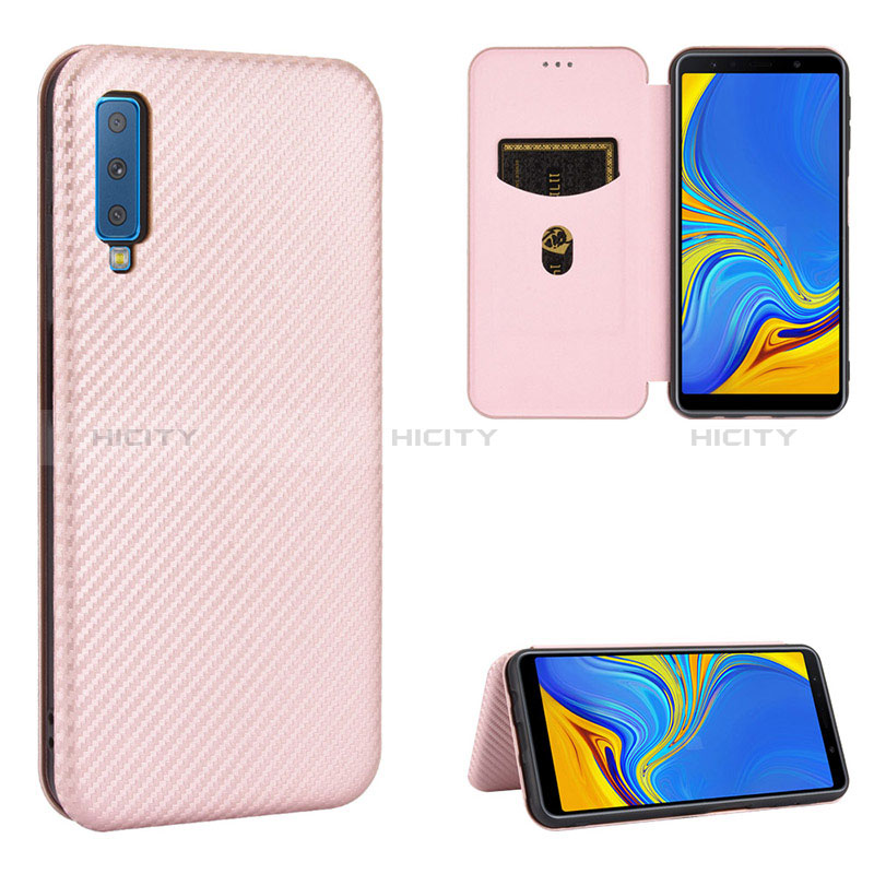 Coque Portefeuille Livre Cuir Etui Clapet L09Z pour Samsung Galaxy A7 (2018) A750 Plus