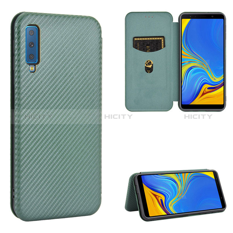 Coque Portefeuille Livre Cuir Etui Clapet L09Z pour Samsung Galaxy A7 (2018) A750 Plus