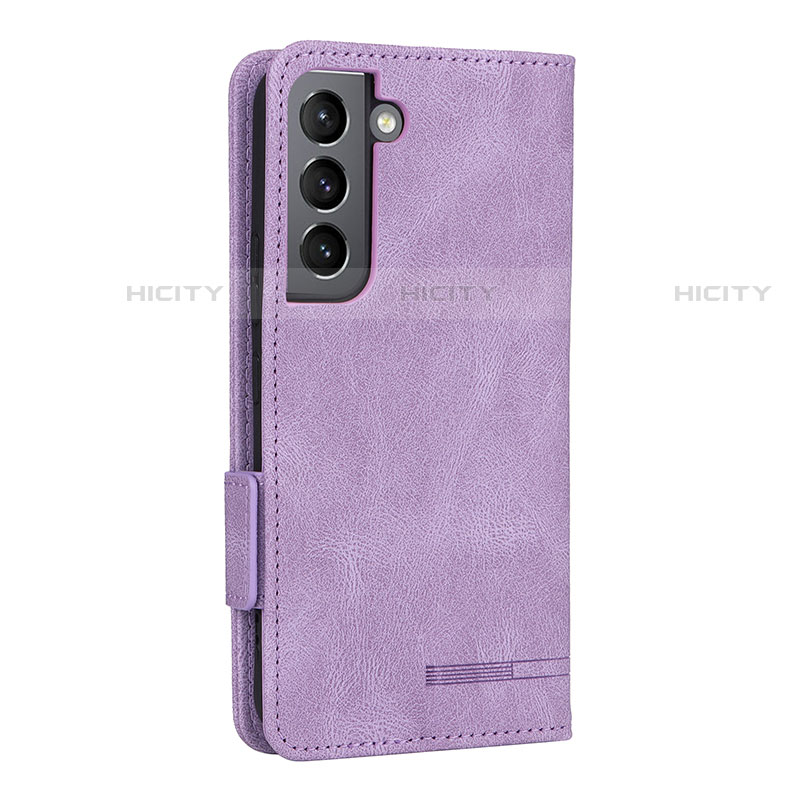 Coque Portefeuille Livre Cuir Etui Clapet L09Z pour Samsung Galaxy S21 FE 5G Violet Plus