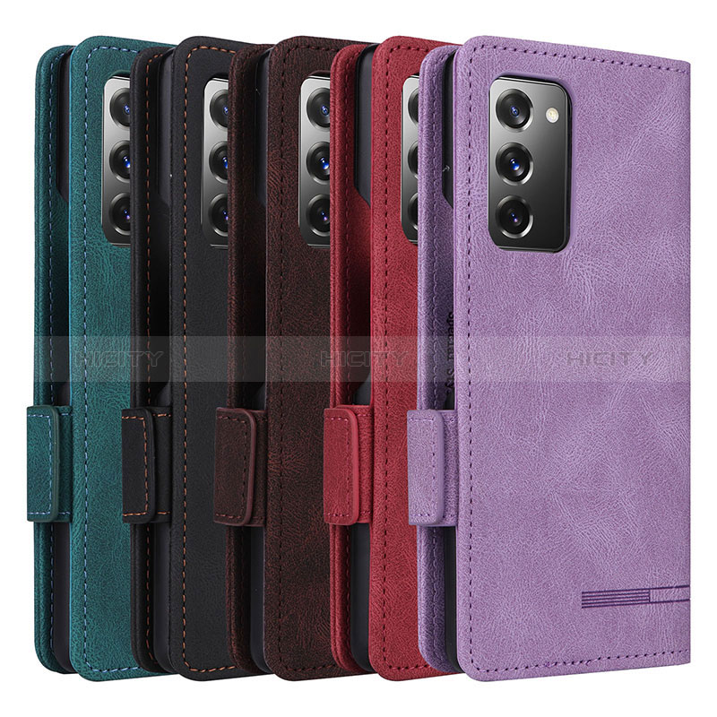 Coque Portefeuille Livre Cuir Etui Clapet L09Z pour Samsung Galaxy Z Fold2 5G Plus