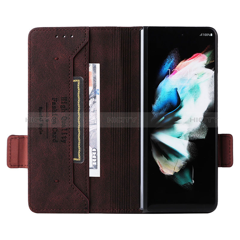 Coque Portefeuille Livre Cuir Etui Clapet L09Z pour Samsung Galaxy Z Fold3 5G Plus