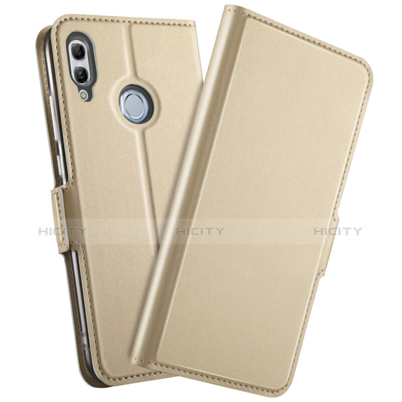 Coque Portefeuille Livre Cuir Etui Clapet L10 pour Huawei Honor 10 Lite Or Plus