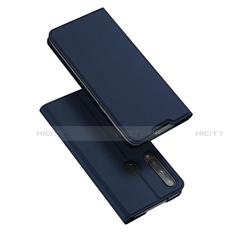 Coque Portefeuille Livre Cuir Etui Clapet L10 pour Huawei P40 Lite E Bleu Plus