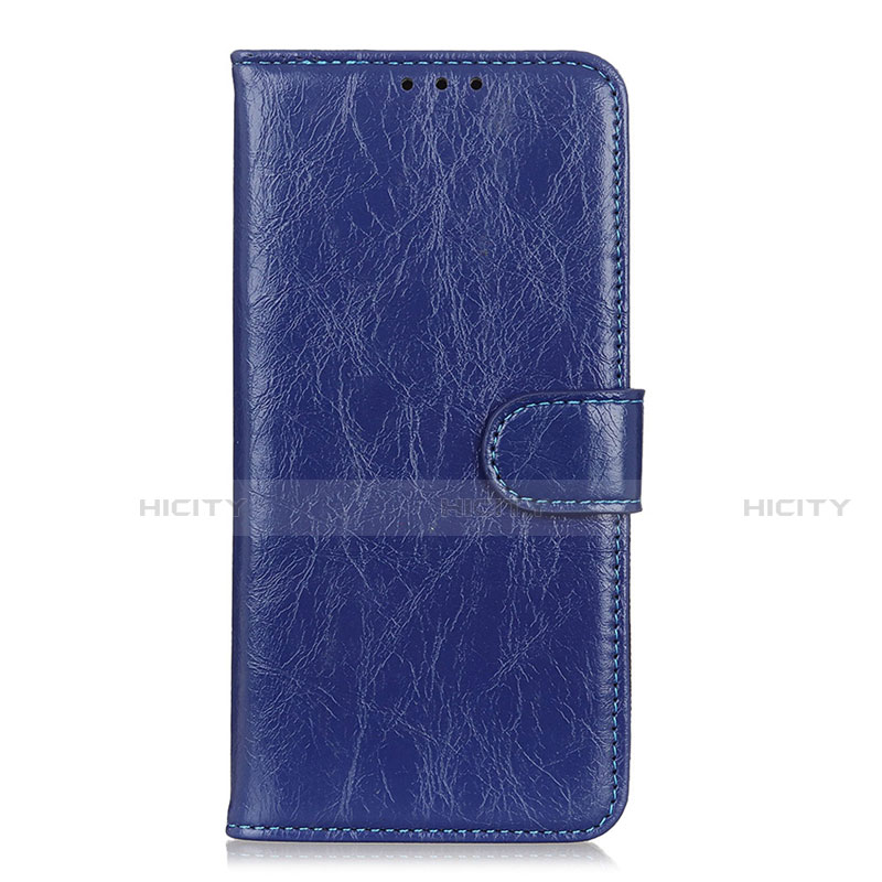 Coque Portefeuille Livre Cuir Etui Clapet L10 pour Motorola Moto One Fusion Plus Bleu Plus