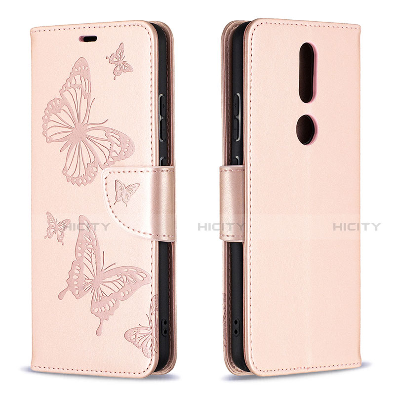 Coque Portefeuille Livre Cuir Etui Clapet L10 pour Nokia 2.4 Rose Plus