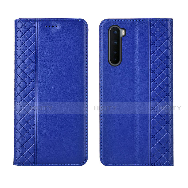 Coque Portefeuille Livre Cuir Etui Clapet L10 pour OnePlus Nord Bleu Plus