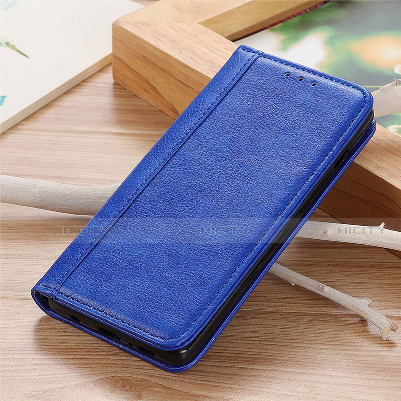 Coque Portefeuille Livre Cuir Etui Clapet L10 pour Oppo Reno5 5G Bleu Plus