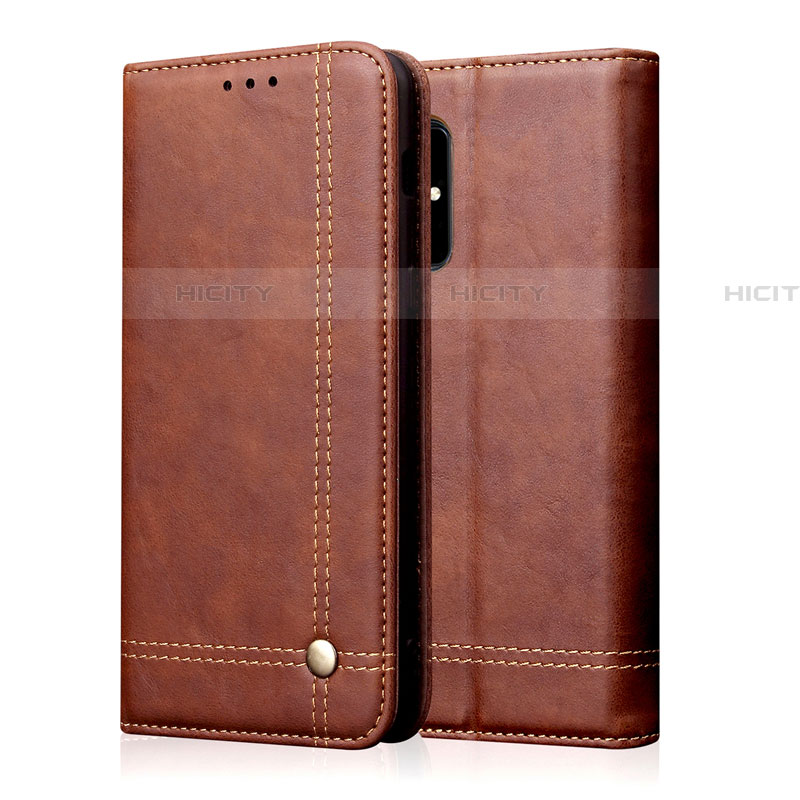 Coque Portefeuille Livre Cuir Etui Clapet L10 pour Samsung Galaxy A51 5G Marron Plus