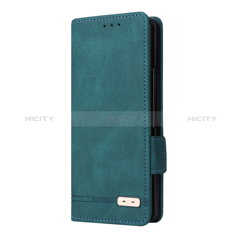 Coque Portefeuille Livre Cuir Etui Clapet L10Z pour Samsung Galaxy Z Fold3 5G Vert Plus