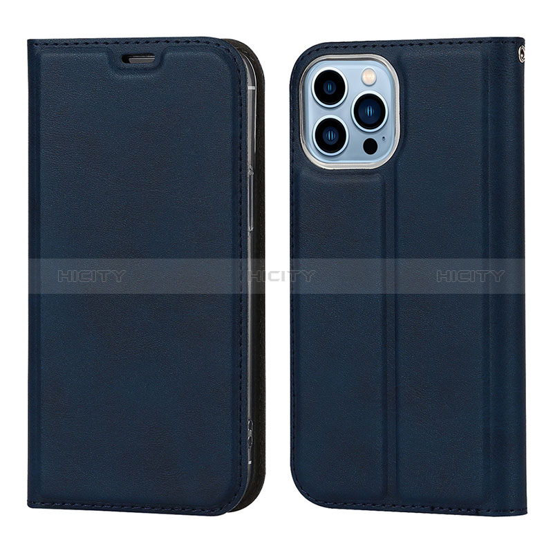 Coque Portefeuille Livre Cuir Etui Clapet L11 pour Apple iPhone 14 Pro Bleu Plus