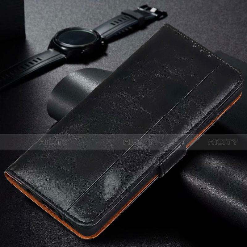 Coque Portefeuille Livre Cuir Etui Clapet L11 pour Huawei P40 Lite E Noir Plus