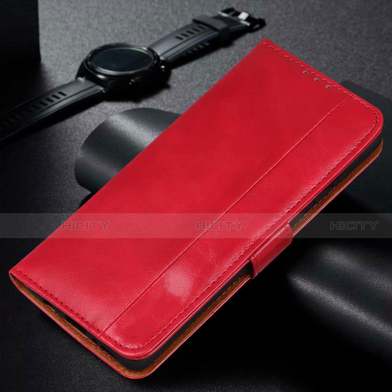 Coque Portefeuille Livre Cuir Etui Clapet L11 pour Huawei P40 Lite E Rouge Plus