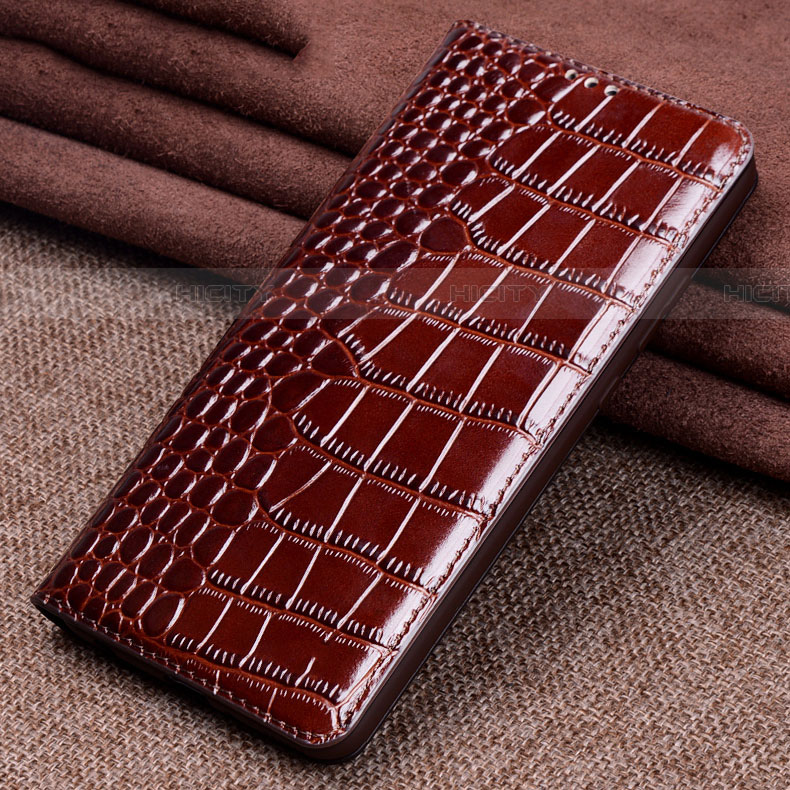 Coque Portefeuille Livre Cuir Etui Clapet L11 pour Xiaomi Mi 10 Marron Plus