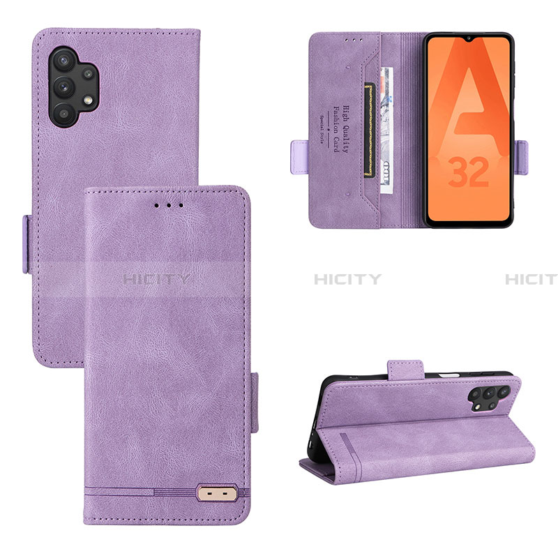 Coque Portefeuille Livre Cuir Etui Clapet L11Z pour Samsung Galaxy A32 5G Violet Plus