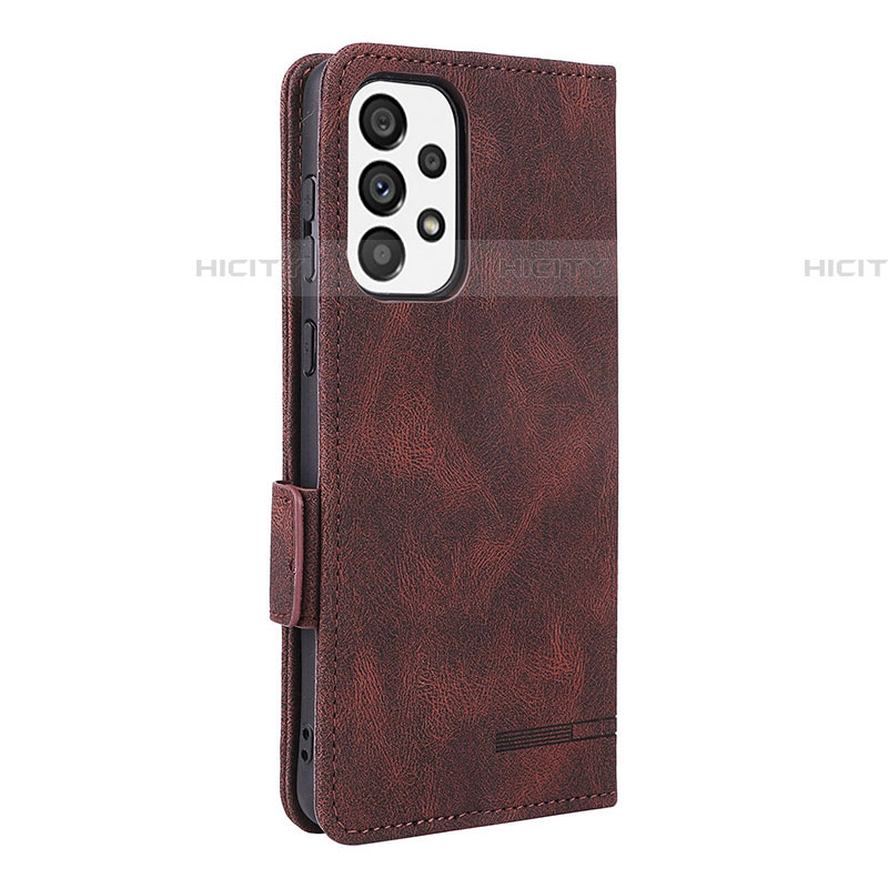 Coque Portefeuille Livre Cuir Etui Clapet L11Z pour Samsung Galaxy A73 5G Marron Plus