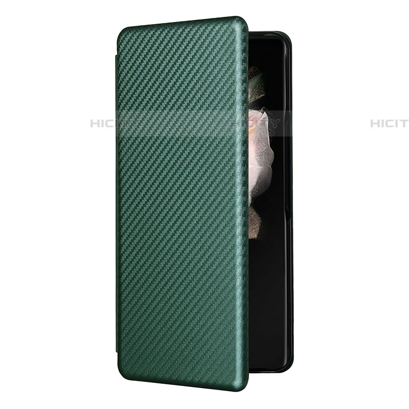 Coque Portefeuille Livre Cuir Etui Clapet L11Z pour Samsung Galaxy Z Fold4 5G Vert Plus