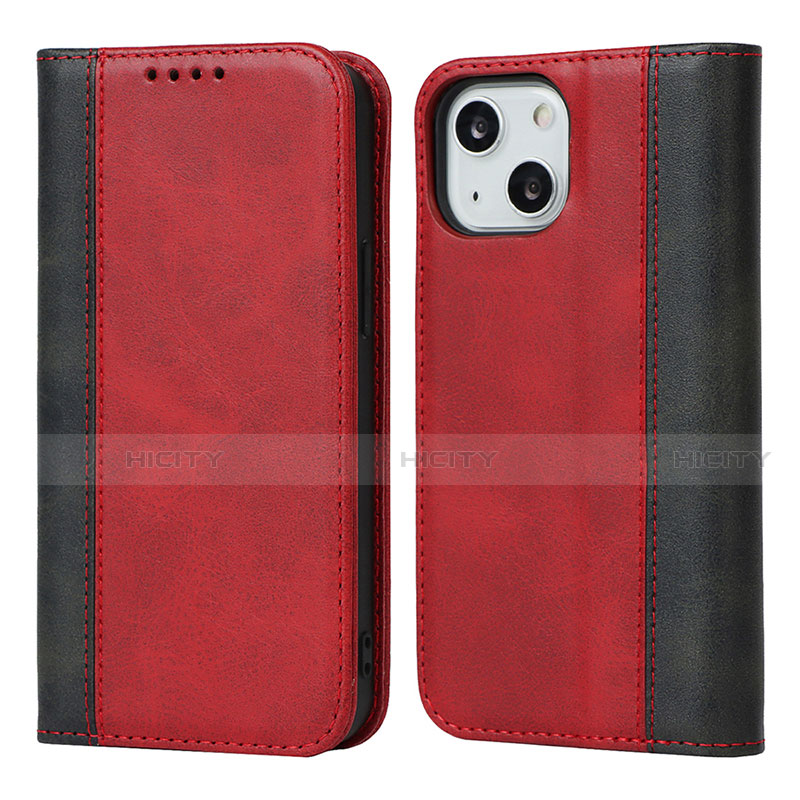 Coque Portefeuille Livre Cuir Etui Clapet L12 pour Apple iPhone 14 Rouge Plus