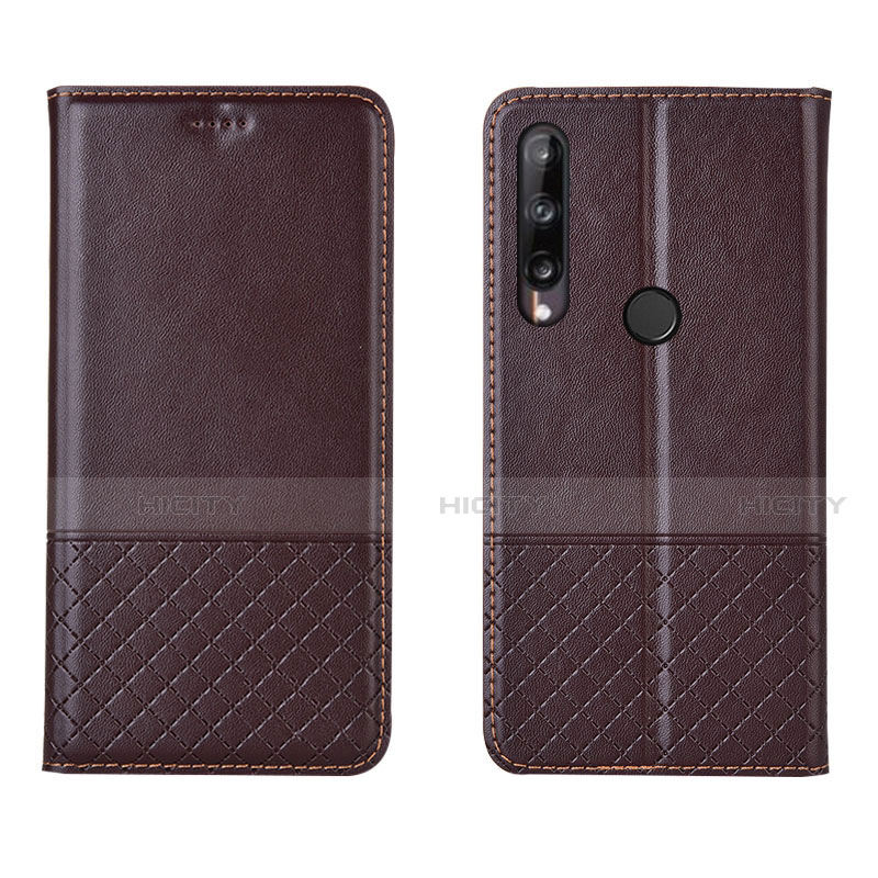 Coque Portefeuille Livre Cuir Etui Clapet L12 pour Huawei Honor 9C Marron Plus