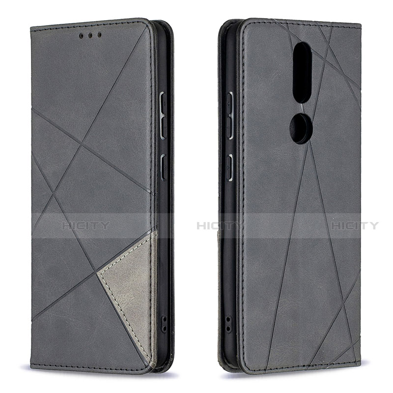 Coque Portefeuille Livre Cuir Etui Clapet L12 pour Nokia 2.4 Noir Plus