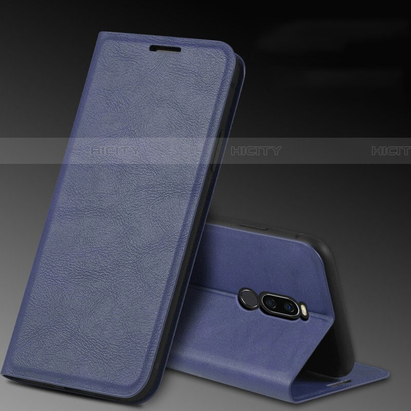 Coque Portefeuille Livre Cuir Etui Clapet L12 pour Xiaomi Redmi 8 Bleu Plus