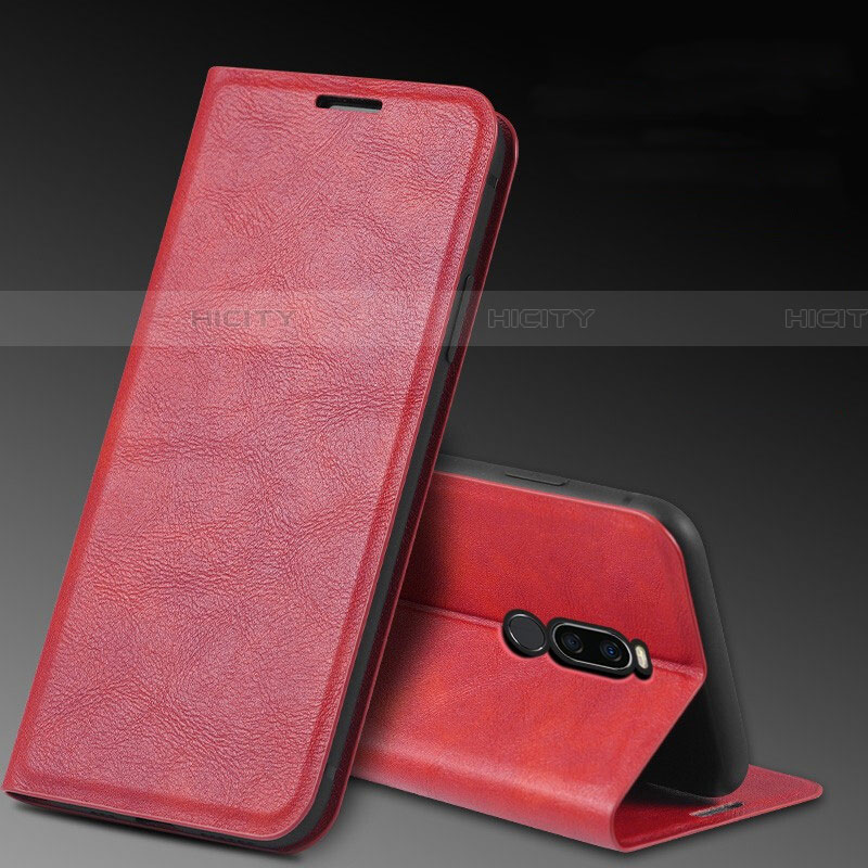 Coque Portefeuille Livre Cuir Etui Clapet L12 pour Xiaomi Redmi 8 Rouge Plus