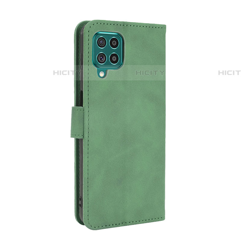 Coque Portefeuille Livre Cuir Etui Clapet L12Z pour Samsung Galaxy F62 5G Vert Plus