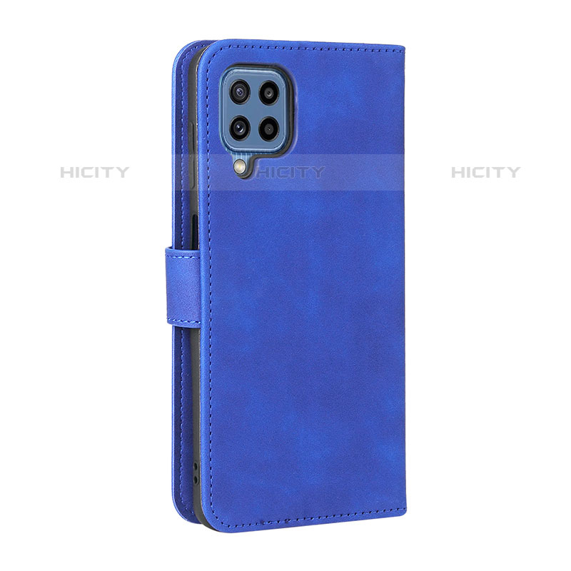 Coque Portefeuille Livre Cuir Etui Clapet L12Z pour Samsung Galaxy M32 4G Bleu Plus