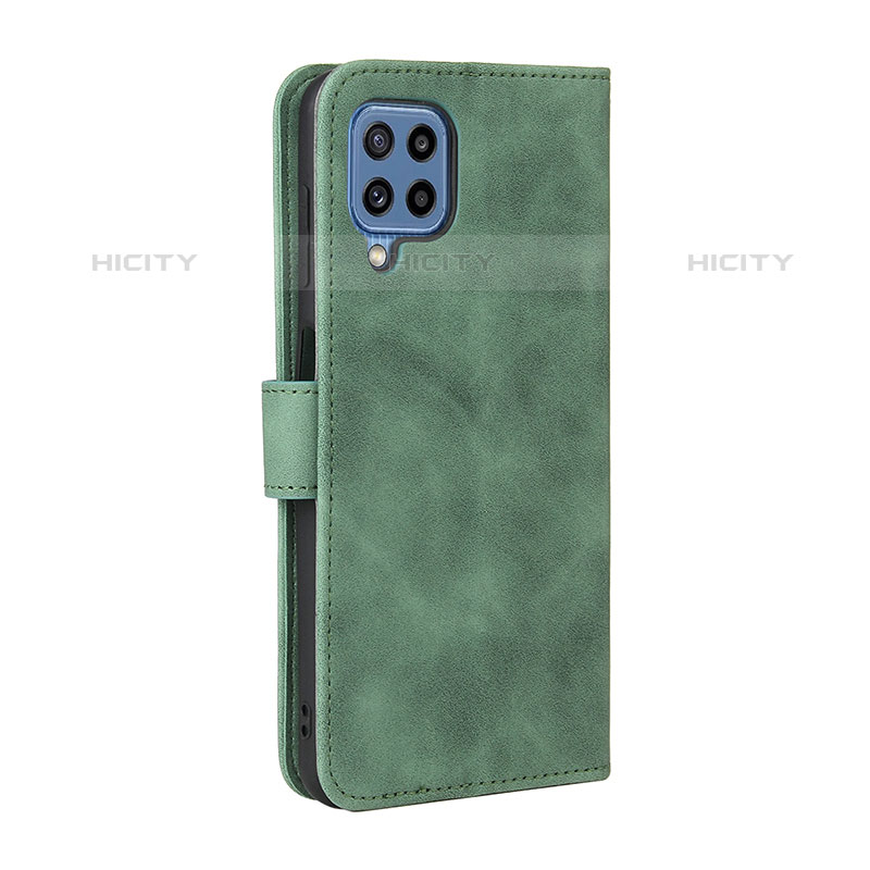 Coque Portefeuille Livre Cuir Etui Clapet L12Z pour Samsung Galaxy M32 4G Vert Plus