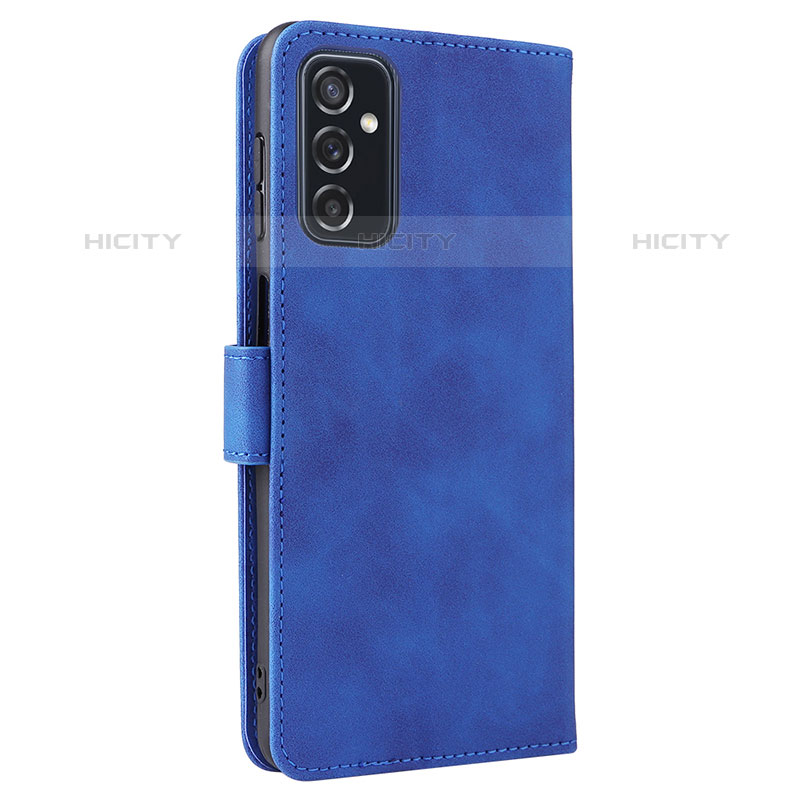 Coque Portefeuille Livre Cuir Etui Clapet L12Z pour Samsung Galaxy M52 5G Bleu Plus