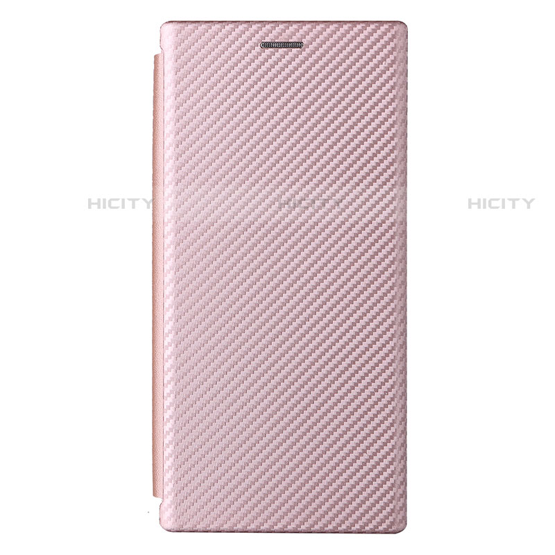 Coque Portefeuille Livre Cuir Etui Clapet L12Z pour Samsung Galaxy S21 Ultra 5G Or Rose Plus