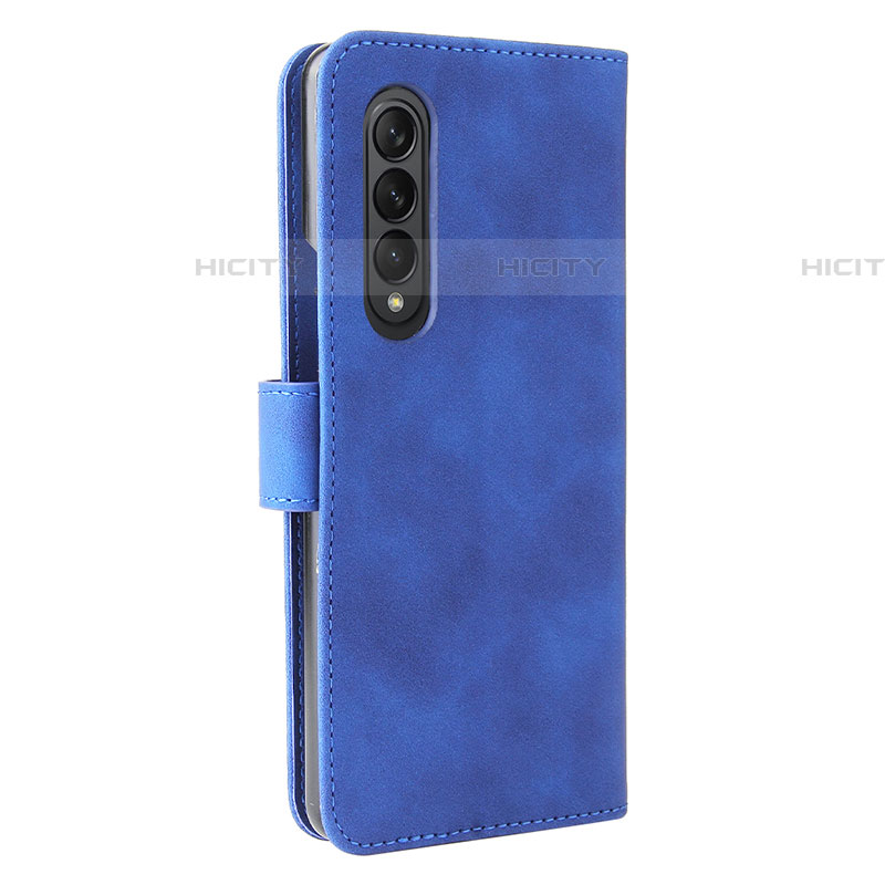 Coque Portefeuille Livre Cuir Etui Clapet L12Z pour Samsung Galaxy Z Fold4 5G Bleu Plus