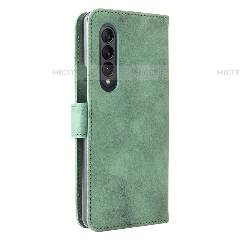 Coque Portefeuille Livre Cuir Etui Clapet L12Z pour Samsung Galaxy Z Fold4 5G Vert Plus