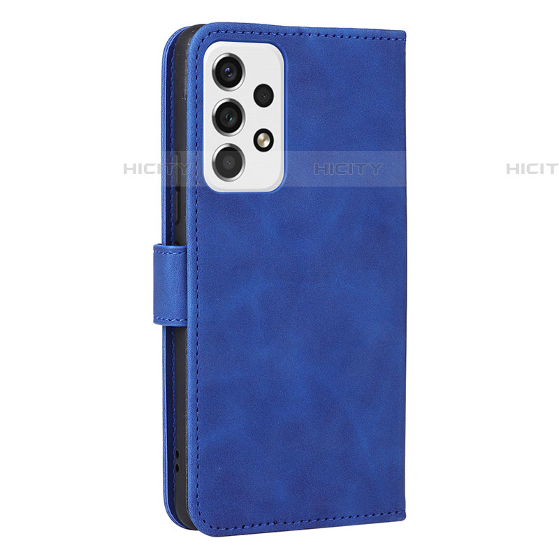 Coque Portefeuille Livre Cuir Etui Clapet L13Z pour Samsung Galaxy A53 5G Bleu Plus