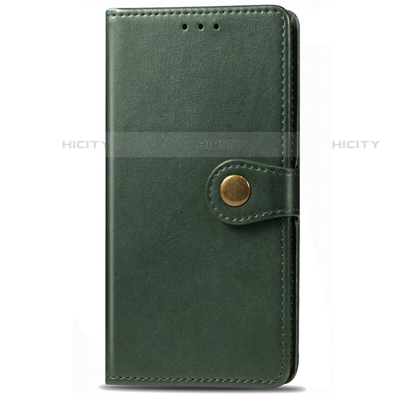 Coque Portefeuille Livre Cuir Etui Clapet L14 pour Huawei P Smart Pro (2019) Vert Plus