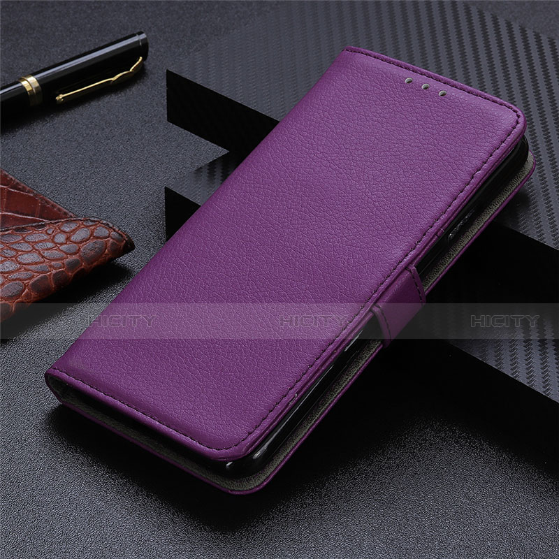 Coque Portefeuille Livre Cuir Etui Clapet L14 pour Oppo Reno5 5G Violet Plus