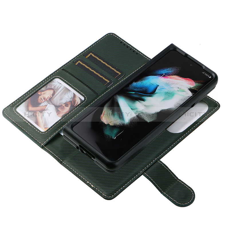 Coque Portefeuille Livre Cuir Etui Clapet L14Z pour Samsung Galaxy Z Fold3 5G Plus