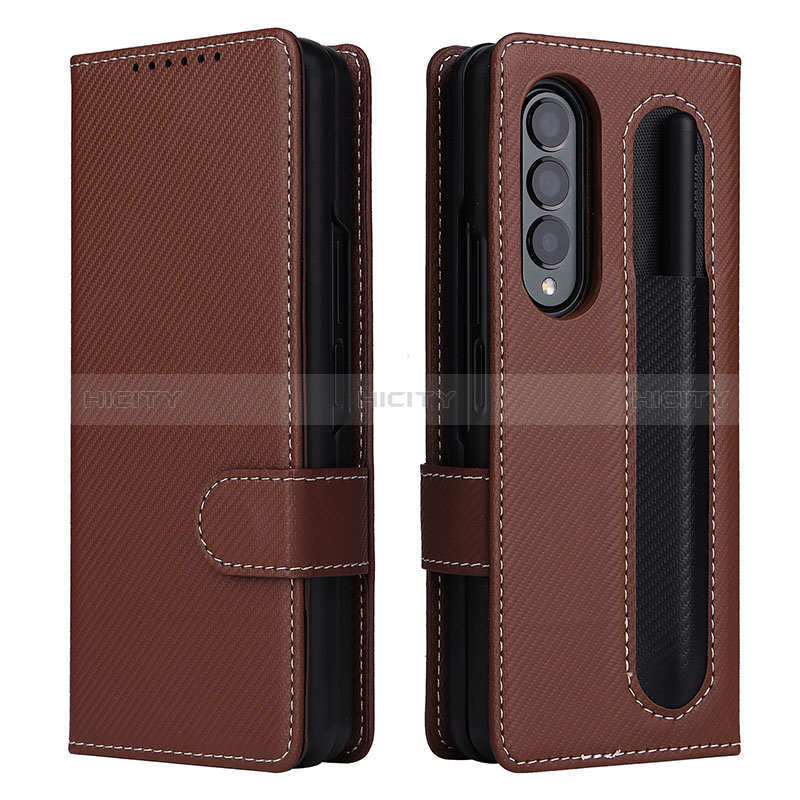 Coque Portefeuille Livre Cuir Etui Clapet L14Z pour Samsung Galaxy Z Fold3 5G Plus