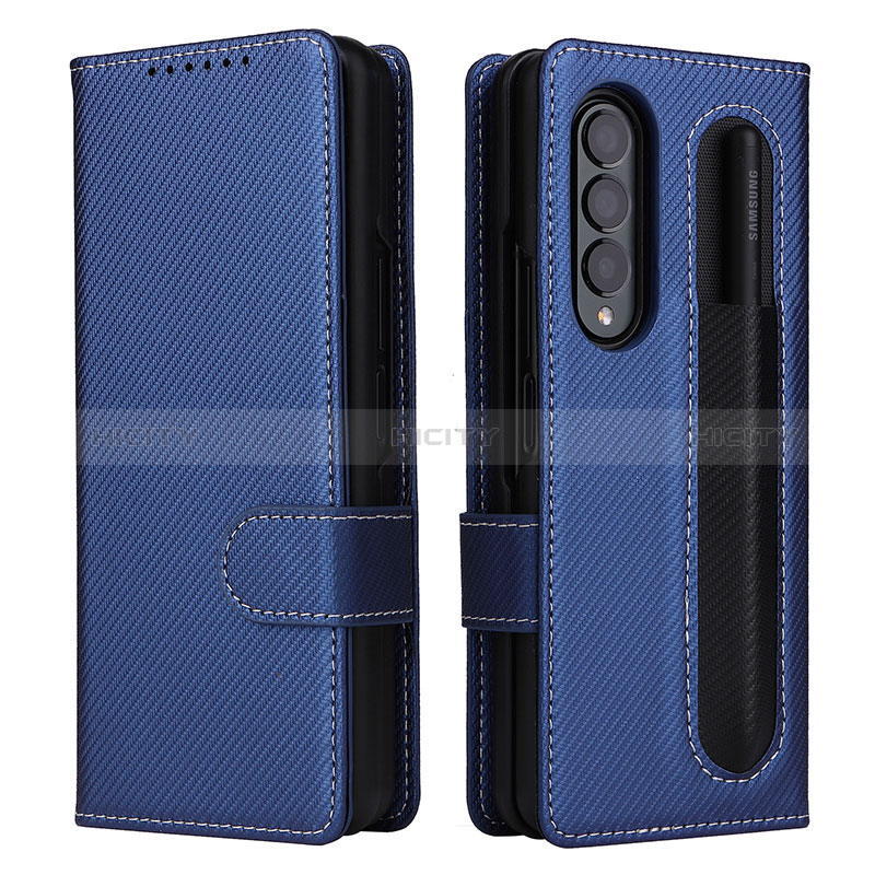 Coque Portefeuille Livre Cuir Etui Clapet L14Z pour Samsung Galaxy Z Fold3 5G Plus