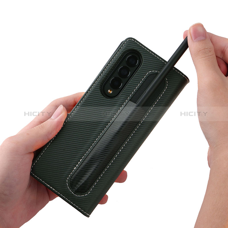 Coque Portefeuille Livre Cuir Etui Clapet L14Z pour Samsung Galaxy Z Fold3 5G Plus