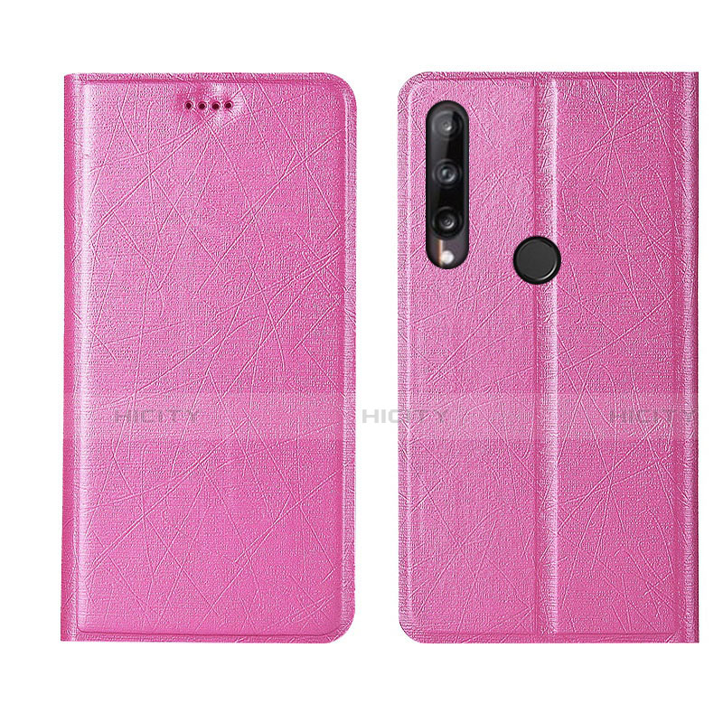 Coque Portefeuille Livre Cuir Etui Clapet L15 pour Huawei P40 Lite E Rose Plus