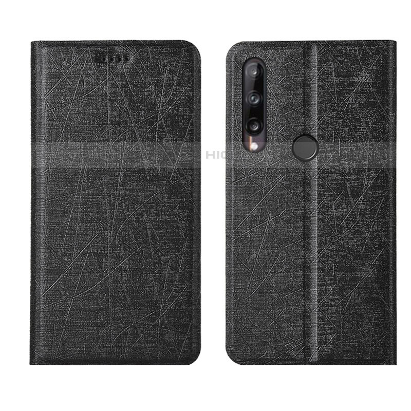 Coque Portefeuille Livre Cuir Etui Clapet L15 pour Huawei Y7p Noir Plus