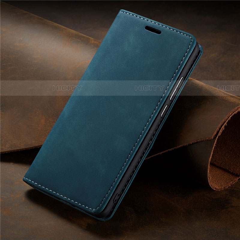 Coque Portefeuille Livre Cuir Etui Clapet L15 pour Samsung Galaxy A71 5G Bleu Plus