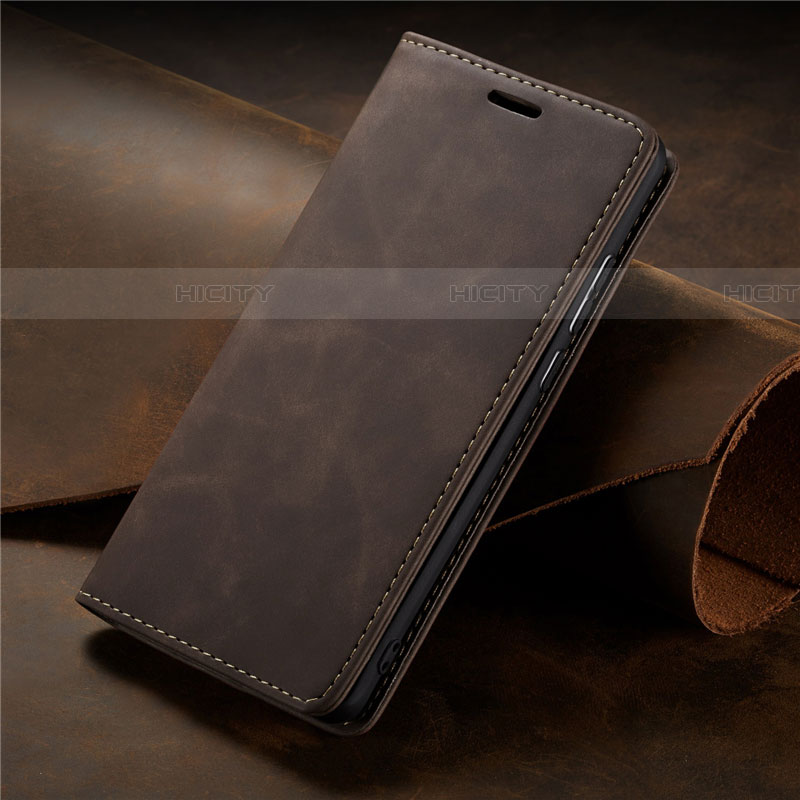 Coque Portefeuille Livre Cuir Etui Clapet L15 pour Samsung Galaxy A71 5G Marron Plus