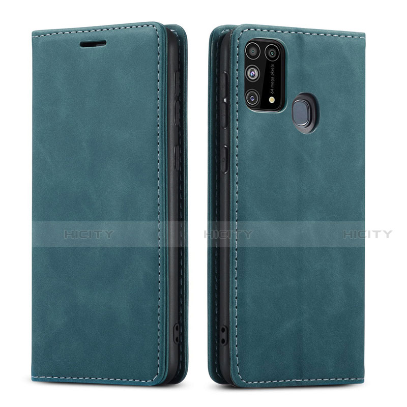 Coque Portefeuille Livre Cuir Etui Clapet L15 pour Samsung Galaxy M31 Prime Edition Vert Plus