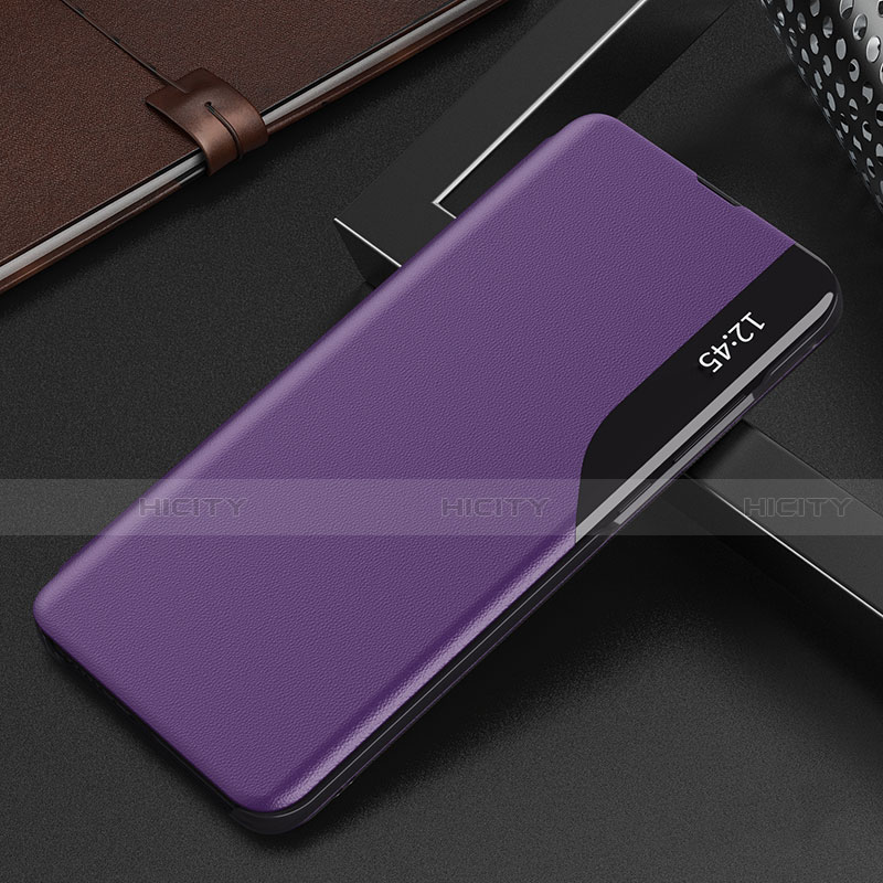 Coque Portefeuille Livre Cuir Etui Clapet L15 pour Xiaomi Mi 10T 5G Violet Plus