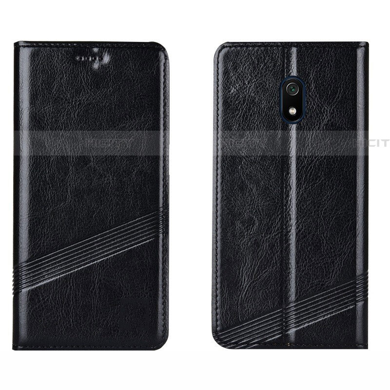 Coque Portefeuille Livre Cuir Etui Clapet L15 pour Xiaomi Redmi 8A Noir Plus